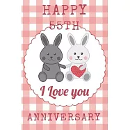 Happy 55th Anniversary: Funny 55th Magic happened on this day happy anniversary Birthday Gift Journal / Notebook