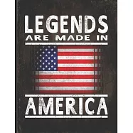 Legends Are Made In America: Customized Gift for American Coworker Undated Planner Daily Weekly Monthly Calendar