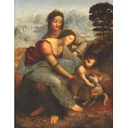 Leonardo da Vinci Black Pages Sketchbook: The Virgin and Child with Saint Anne Mary & Baby Jesus - Large Artistic