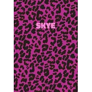 Skye: Personalized Pink Leopard Print Notebook (Animal Skin Pattern). College Ruled (Lined) Journal for Notes, Diary, Journa
