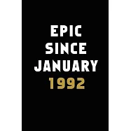 Journal And Planner "Epic Since January 1990": Bullet Journal /Notebook/Journal Gift 120 page, Lined, 6x9 (15.2 x 22.9