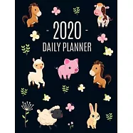 Farm Animals Planner 2020: Funny Monthly Agenda For All Your Weekly Meetings, Appointments, Office & School Work