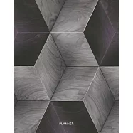 Planner: Stylish Modern Realistic Wooden Cubes Print Cover- Universal 12 Month - 1 Year No Date Undated Non dated Daily