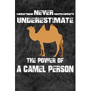 Never Underestimate The Power Of A Camel Person: 110 Blank Lined Papers - 6x9 Personalized Customized Camel Composition