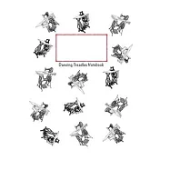 Dancing Treadle Sewing Machines Notebook: Composition Book Journal 8 x 10 Large BLANK 120 Numbered Pages