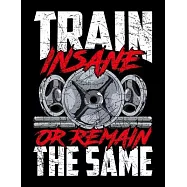 Train Insane Or Remain The Same: Train Insane or Remain The Same Blank Sketchbook to Draw and Paint (110 Empty Pages