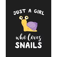 Just A Girl Who Loves Snails: Blank Lined Notebook to Write In for Notes, To Do Lists, Notepad, Journal, Funny Gifts