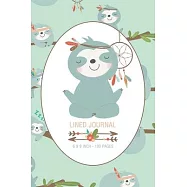 Zen Sloth Lined Journal: 100 Page Lined Journal - 6x9 inch