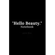 hello beauty Notebook - dot Lined pages - 6 x 9 Journal (Marble and Rose Gold Inspirational Notebook for Girls)