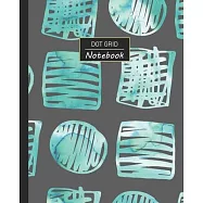 Dot Grid Notebook: Dotted Grid Notebook/Journal - Geometric Watercolor Blue Abstract Shapes - 100 Pages - 7.5" x 9.25