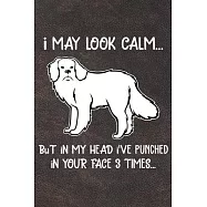 I May Look Calm But In My Head I&rsquo;&rsquo;ve Punched In Your Face 3 Times: Newfoundland Puppy Dog 2020 2021 Monthly Weekly