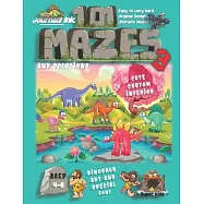 101 Mazes For Kids 3: SUPER KIDZ Book. Children - Ages 4-8 (US Edition). Dinosaurs by the Lake custom art interior. 101