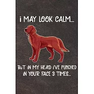 I May Look Calm But In My Head I&rsquo;&rsquo;ve Punched In Your Face 3 Times: Irish Setter Puppy Dog 2020 2021 Monthly Weekly