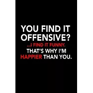 You find it offensive? .. I find it funny. That’’s why I’’m happier than you.: Food Journal - Track your Meals - Eat