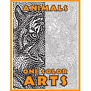 One Color ARTS: New Type of Relaxation & Stress Relief Coloring Book for Adults