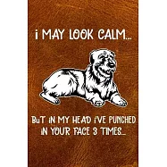 I May Look Calm But In My Head I&rsquo;&rsquo;ve Punched In Your Face 3 Times: Irish Wolfhound Puppy Dog 2020 2021 Monthly Weekly