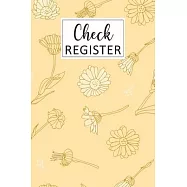 Check Register: Simple Check Register Checkbook Registers Check and Debit Card Register 6 Column Payment Record