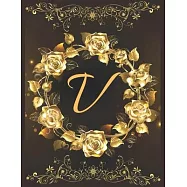 V Alphabet Notebook Journal: Vol 22 Attractive Initial Monogram Letter V College Ruled Notebook & Diary For Writing