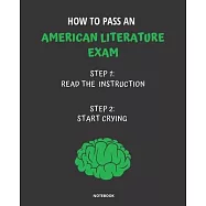 Notebook How to Pass an American Literature Exam: READ THE INSTRUCTIONS START CRYING 7,5x9,25