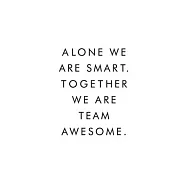 Alone We Are Smart. Together We Are Awesome.: Blank Lined Journal, 6x9, 110 Pages, White Paper, Boss, Coworker Notebook