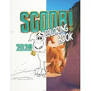 Scoob Coloring Book: 2020 This amazing coloring book contains 24 high-quality images from Scoob with 24 half-to-half
