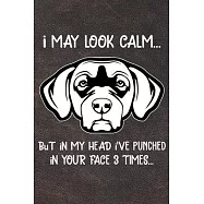 I May Look Calm But In My Head I&rsquo;&rsquo;ve Punched In Your Face 3 Times: Chesapeake Bay Retriever Puppy Dog 2020 2021 Monthly