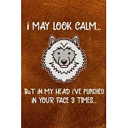 I May Look Calm But In My Head I&rsquo;&rsquo;ve Punched In Your Face 3 Times: Keeshond Puppy Dog 2020 2021 Monthly Weekly Planner