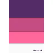 Notebook: Simple And Elegant eye pleasing colorful Notebook Colors: Bossanova-Mulberry-Hot Pink-Alabaster/Lined and