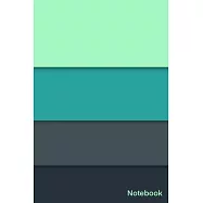 Notebook: Simple And Elegant eye pleasing colorful Notebook Colors: Magic Mint-Jungle Green-River Bed-Outer Space/Lined