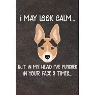I May Look Calm But In My Head I&rsquo;&rsquo;ve Punched In Your Face 3 Times: Rat Terrier Puppy Dog 2020 2021 Monthly Weekly