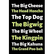 The Big Cheese The Head Honcho The Top Dog The Bigwig....: Gift for Boss Notebook Funny Boss Names 6"x9" 120 Lined