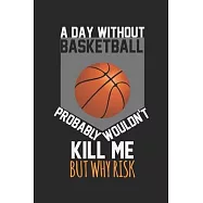 A day without basketball would not kill me, but why risk: diary, notebook, book 100 lined pages in softcover for