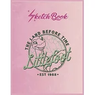 SketchBook: Land Before Time Littlefoot Floral Logo Empty Notebook SketchBook Floral Flower Arts Notebook for Girls