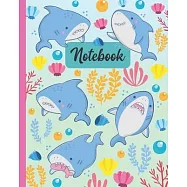 Notebook: Baby Shark Underwater - Fish Animals Diary / Notes / Track / Log / Journal, Book Gifts For Women Men Kids