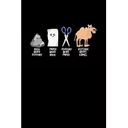 Rock Paper Scissors Camel Dromedary Gift Camel: Blank Lined Notebook Journal for Work, School, Office 6x9 110 page