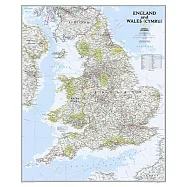 National Geographic: England and Wales Classic Wall Map - Laminated (30 X 36 Inches)