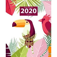 2020 Planner Weekly and Monthly: Jan 1, 2020 to Dec 31, 2020: Weekly & Monthly Planner and Calendar Views: Tropical