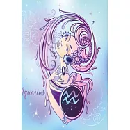 Zodiac sign aquarius Notebook: Graph Paper Notebook with 120 pages 6x9 perfect as math book, sketchbook, workbook for