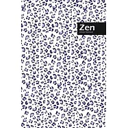 Zen Lifestyle, Animal Print, Write-in Notebook, Dotted Lines, Wide Ruled, Medium Size 6 x 9 Inch (Blue)