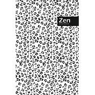 Zen Lifestyle, Animal Print, Write-in Notebook, Dotted Lines, Wide Ruled, Medium Size 6 x 9 Inch (Black)