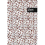 Zen Lifestyle, Animal Print, Write-in Notebook, Dotted Lines, Wide Ruled, Medium Size 6 x 9 Inch (Coffee)