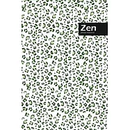 Zen Lifestyle, Animal Print, Write-in Notebook, Dotted Lines, Wide Ruled, Medium Size 6 x 9 Inch (Green)