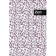 Zen Lifestyle, Animal Print, Write-in Notebook, Dotted Lines, Wide Ruled, Medium Size 6 x 9 Inch (Purple)
