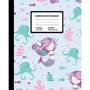 Composition Notebook: Mermaid Undersea - Wide Ruled Paper Journal - Blank Lined Workbook for Teens Kids Students Girls