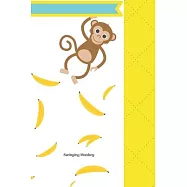 Swinging Monkey Banana Lined Blank Animal Lovers Journal Notebook Diary for Girls and Women