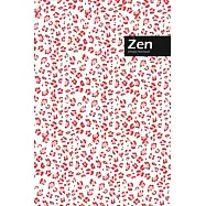 Zen Lifestyle, Animal Print, Write-in Notebook, Dotted Lines, Wide Ruled, Medium Size 6 x 9 Inch (Red)