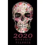 2020 Monthly Planner: Flower Sugar Skull - Day of the Dead Small Pocket Calendar 5.06 x 7.81
