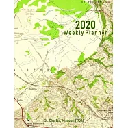 2020 Weekly Planner: St. Charles, Missouri (1954): Vintage Topo Map Cover