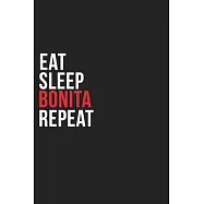 Eat Sleep Bonita Springs Repeat: 6&rsquo;&rsquo;&rsquo;&rsquo;x9&rsquo;&rsquo;&rsquo;&rsquo; Bonita Springs Lined Dark Gray Black Writing Notebook Journal, 120 Pages