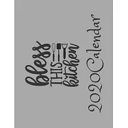 2020 Calendar: Monthly wall calendar. Different slogan each month. Black and white to complement any kitchen colour